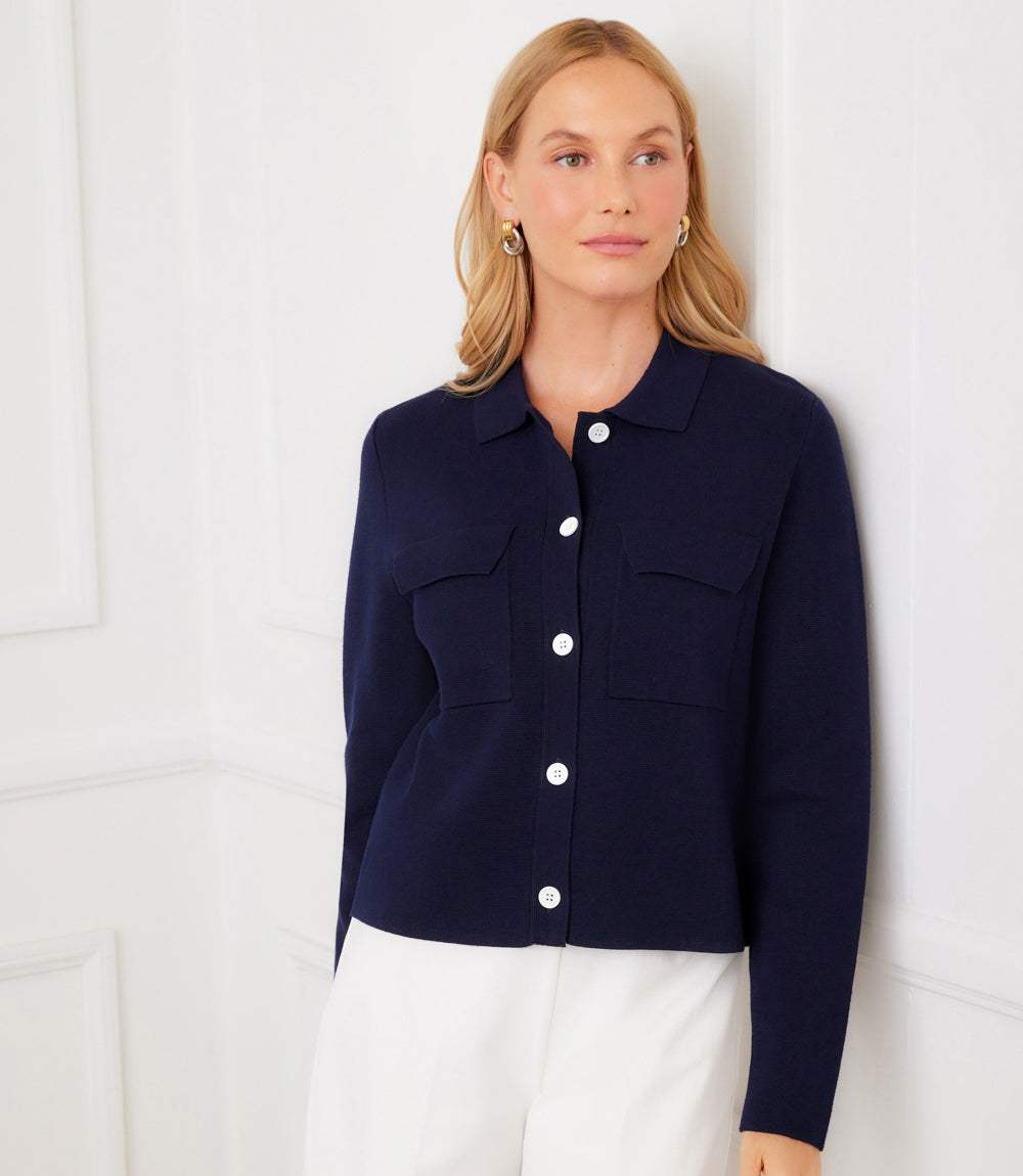 Collared Sweater Jacket Collared Sweater Jacket