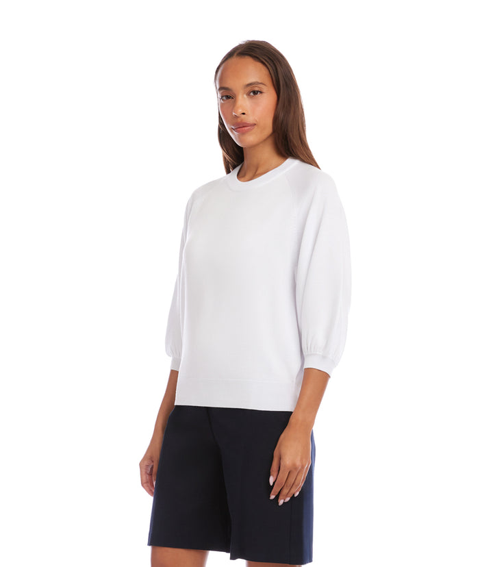 3/4 Puff Sleeve Raglan Sweater