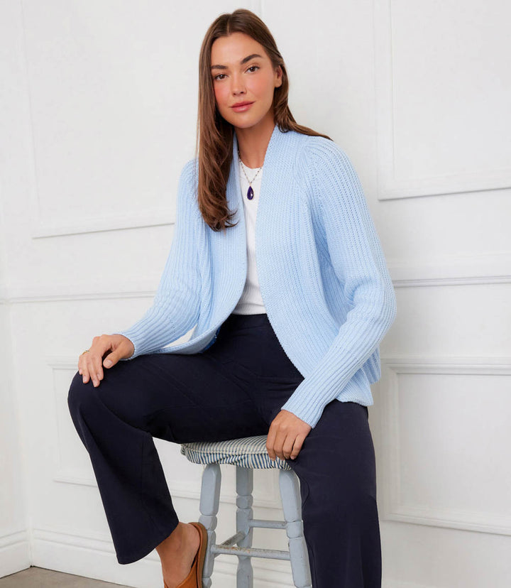 Cropped Open Front Cardigan Sweater