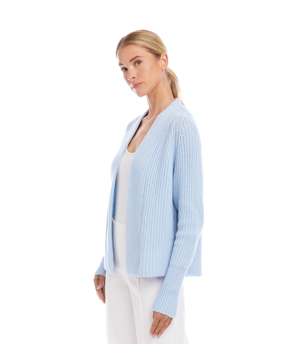 Cropped Open Front Cardigan Sweater