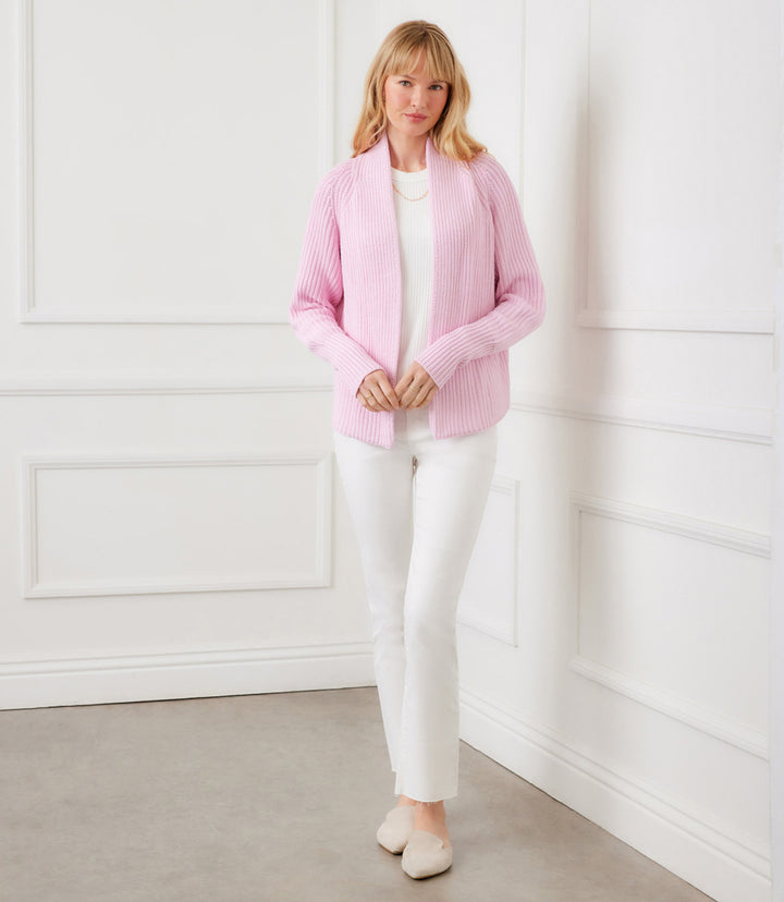 Cropped Open Front Cardigan Sweater