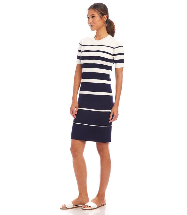 Stripe Ribbed Sweater Dress