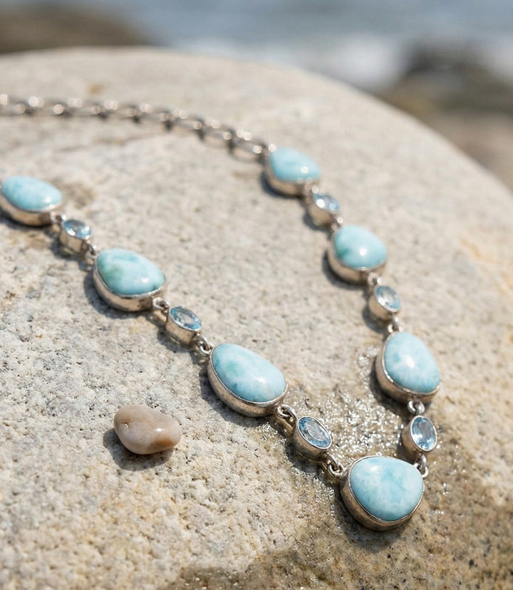 Larimar And Blue Topaz Necklace