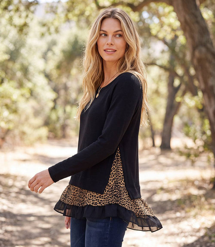 Layered Contrast Sweater
