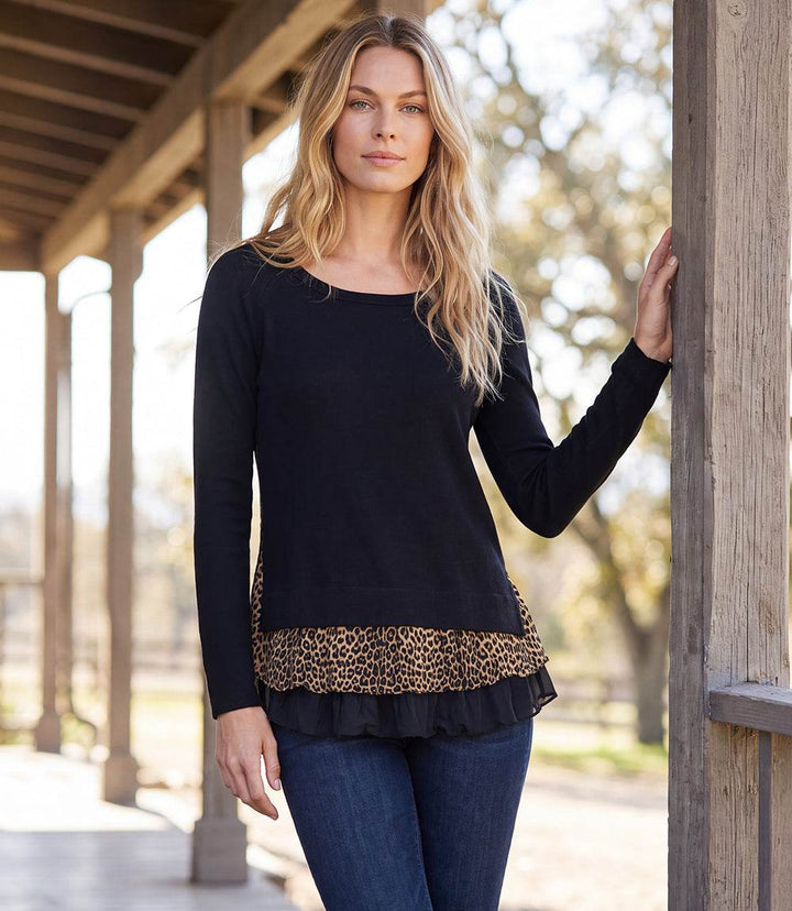 Layered Contrast Sweater