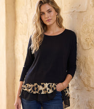 Layered Contrast Sweater