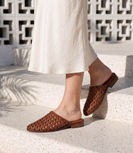 Seychelles Meet Me Half Way Woven Leather Mules