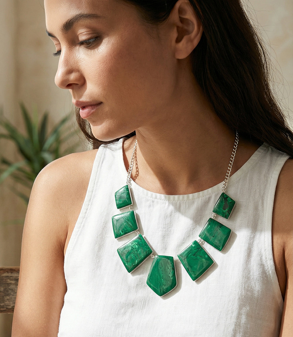 Malachite Statement Necklace
