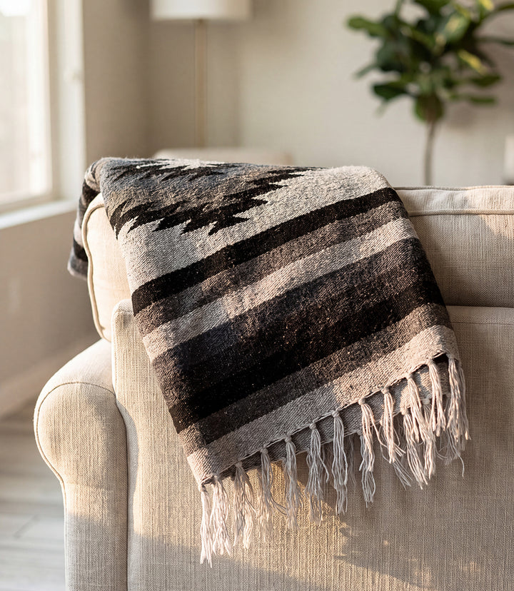 Midnight Gray Diamond Blanket