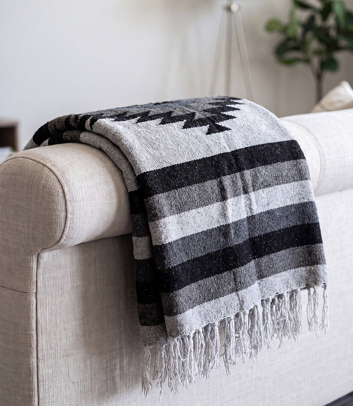 Midnight Gray Diamond Blanket