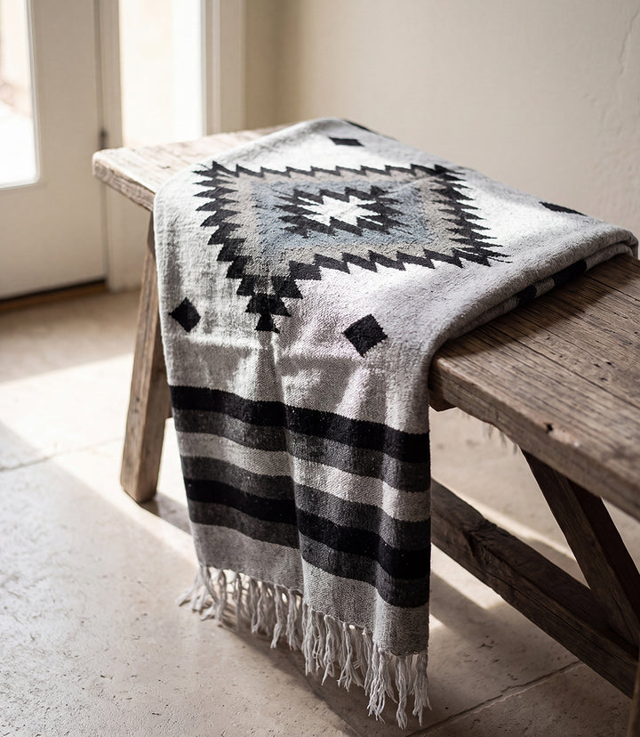 Midnight Gray Diamond Blanket