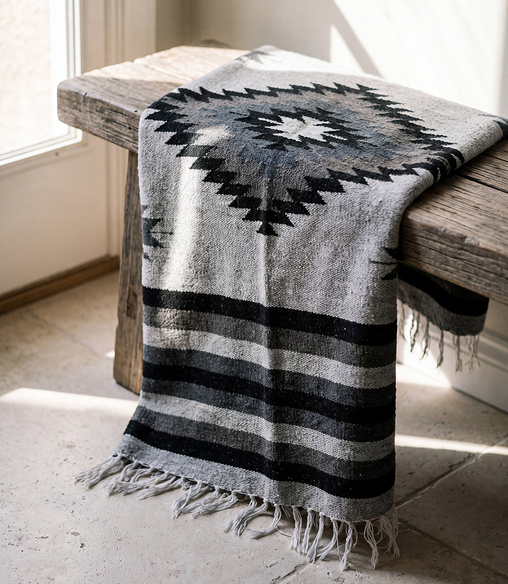 Midnight Gray Diamond Blanket