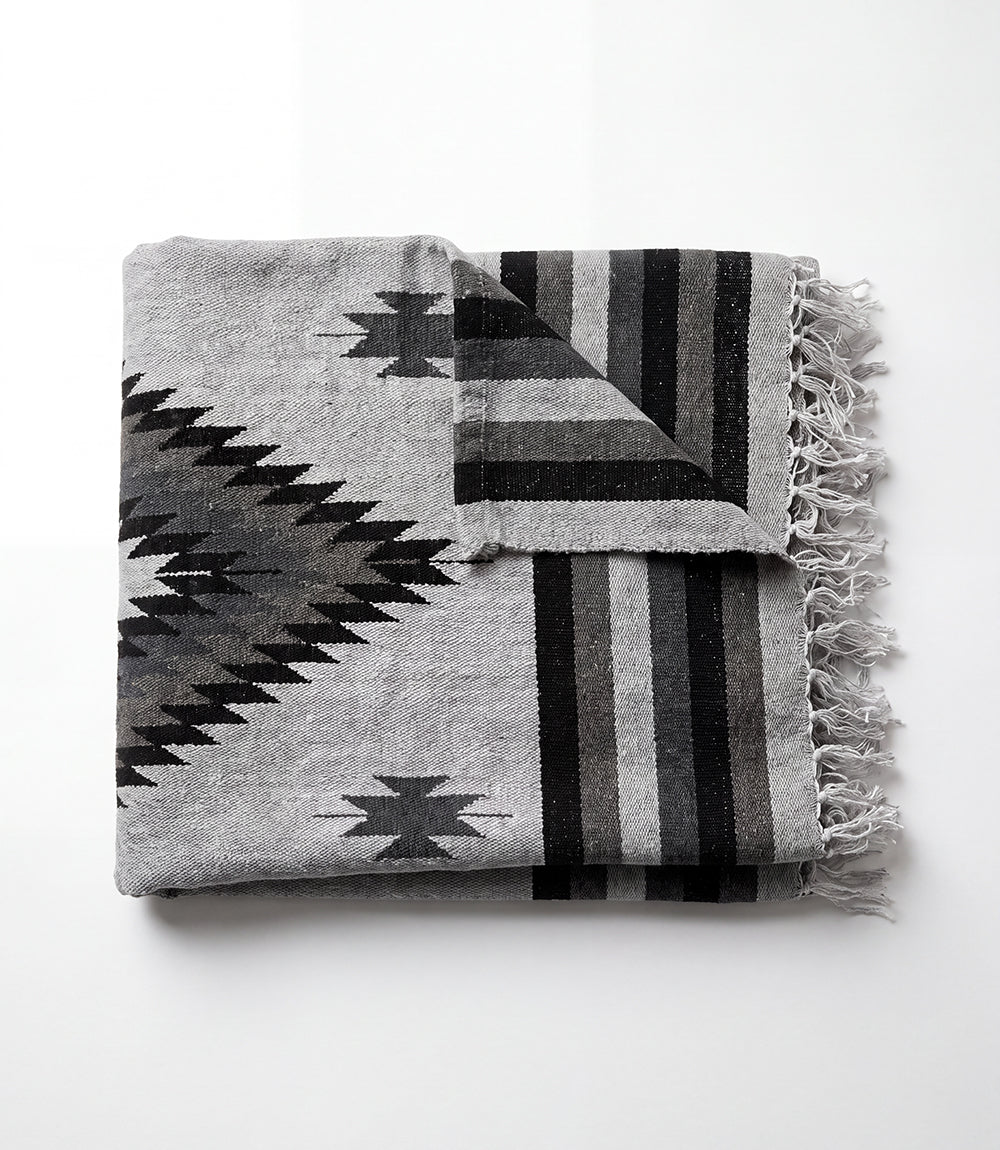 Midnight Gray Diamond Blanket