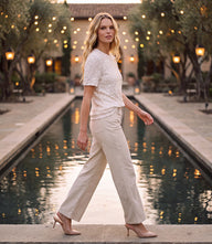 Petite Size Corduroy Full Length Wide-Leg Pants