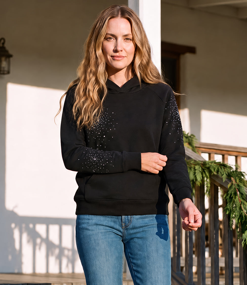 Embellished Hoodie Pullover Sweatshirt