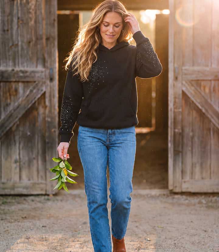 Embellished Hoodie Pullover Sweatshirt