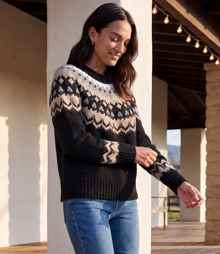 Jacquard Crewneck Sweater
