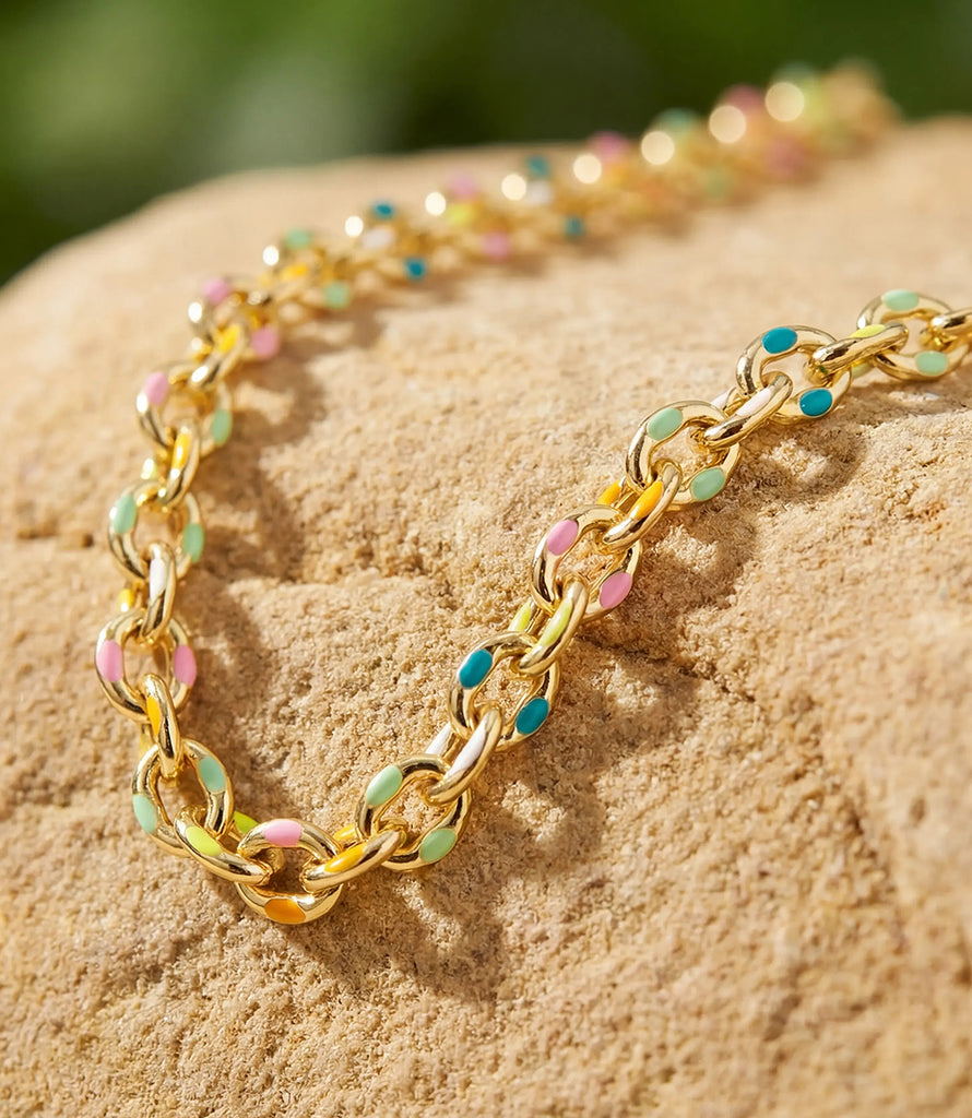 Painted Link Necklace – Karen Kane