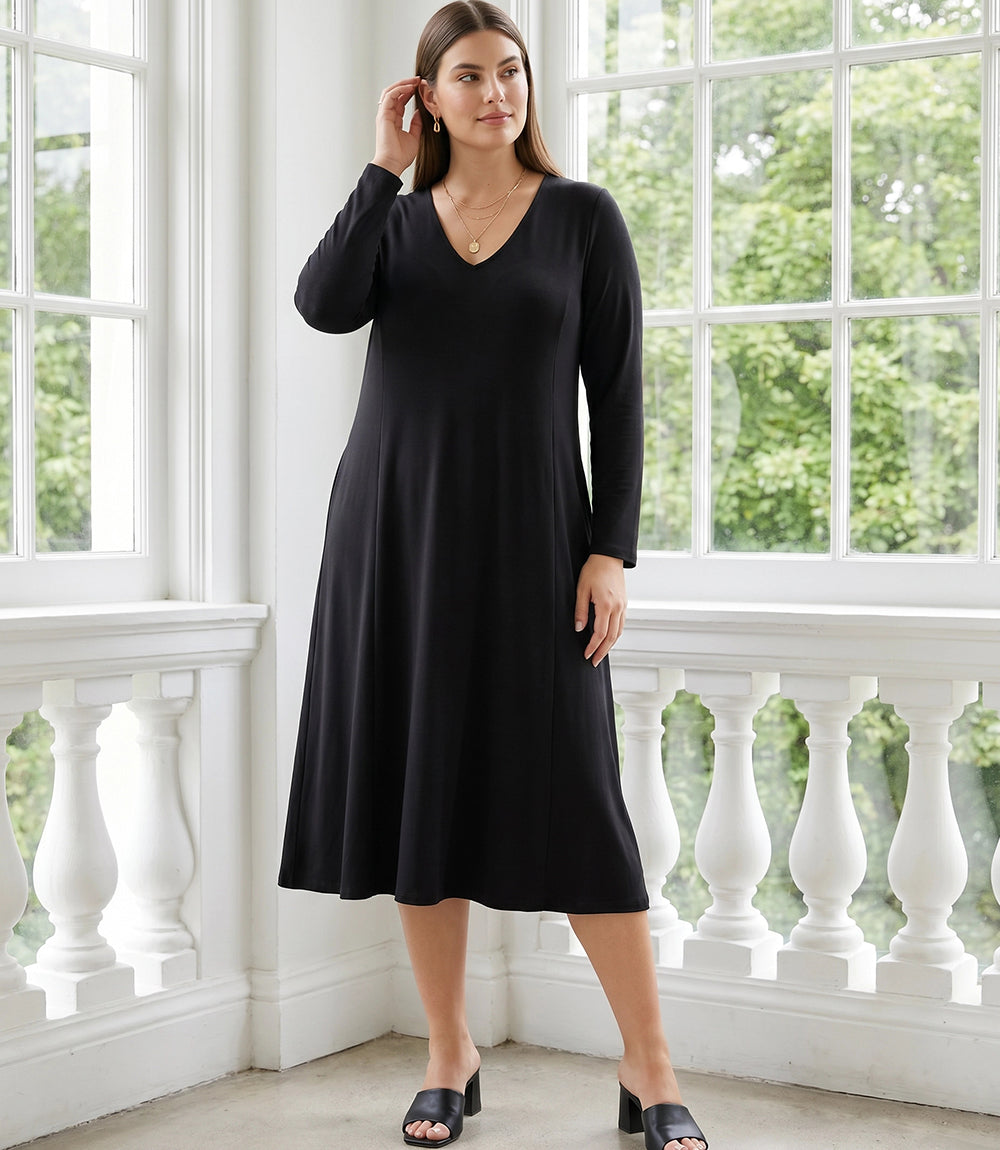 Plus Size Long Dresses: Midi & Maxi | Karen Kane Plus Size Long Dresses: Midi & Maxi | Karen Kane
