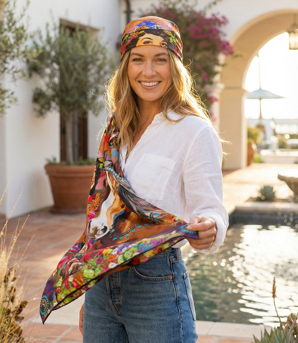 Queen Of The Rodeo Silk Scarf