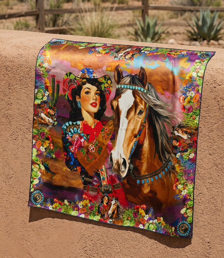 Queen Of The Rodeo Silk Scarf