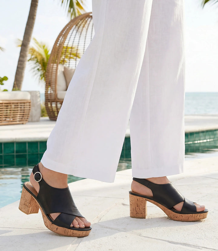 Sofft Liv Criss-Cross Leather Sandals