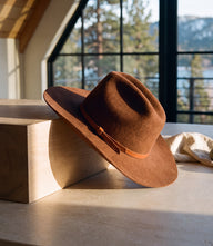 Wool Rancher Hat With Leather Belt