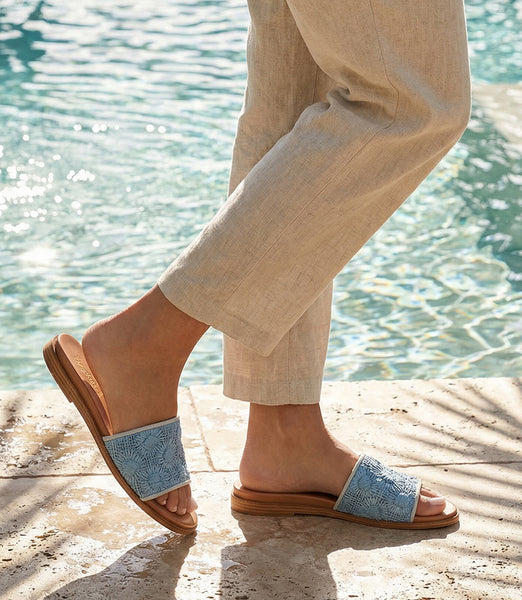 Seychelles Dakota Flower Raffia Slides – Karen Kane