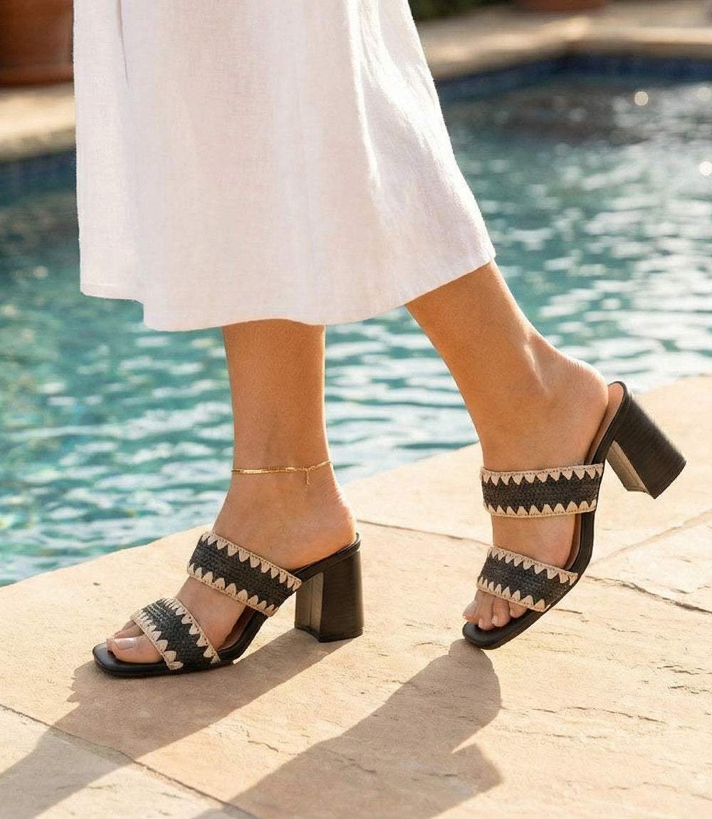 Seychelles Rafia Slides Seychelles Hattie Raffia Heel Sandals - Chic Summer Style, 50mm Heel ...
