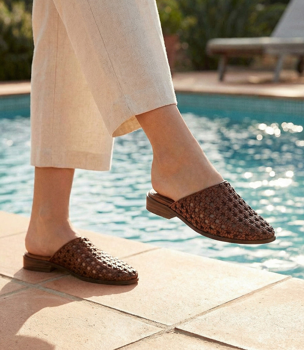 Seychelles Meet Me Half Way Woven Leather Mules