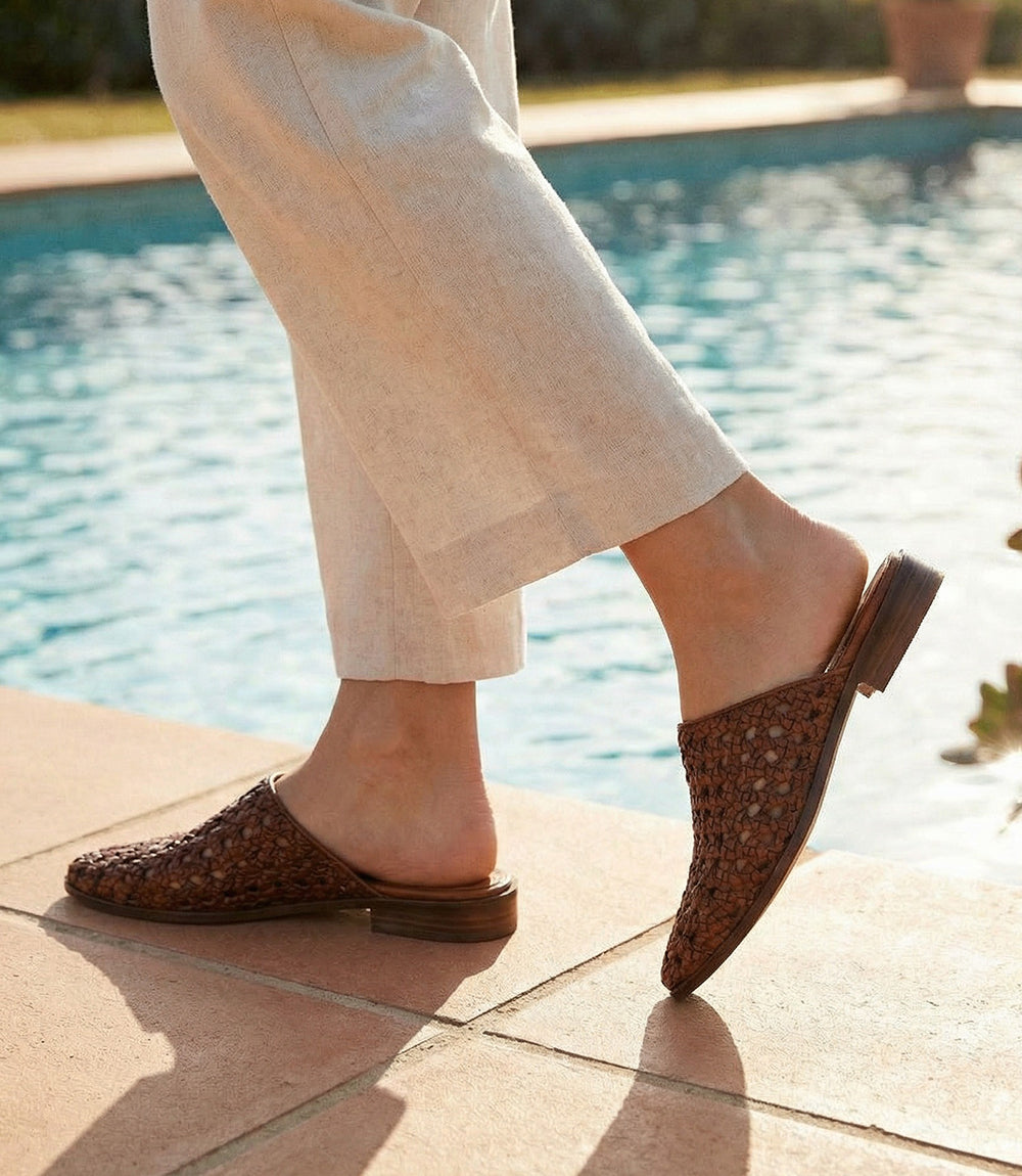 Seychelles Meet Me Half Way Woven Leather Mules