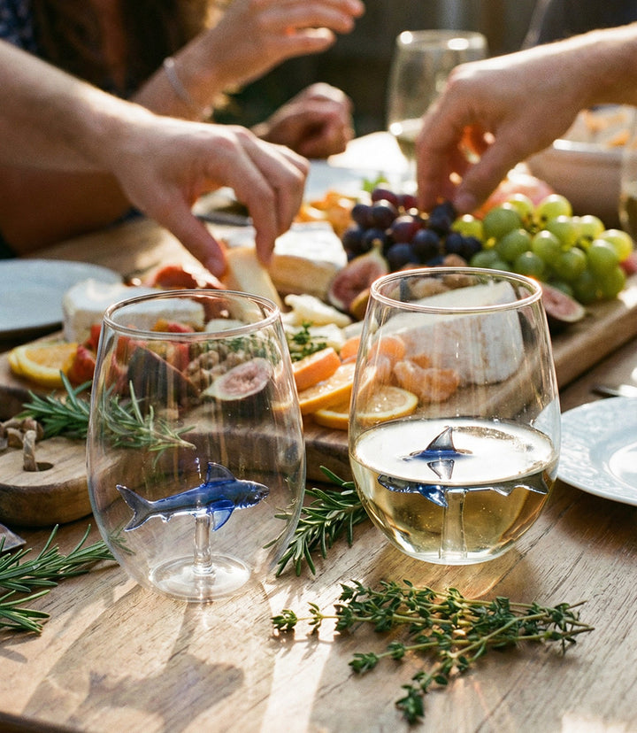 Shark Stemless Wine Glass