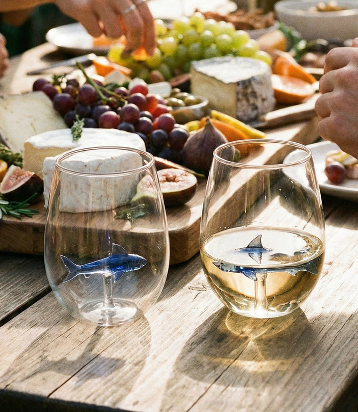 Shark Stemless Wine Glass