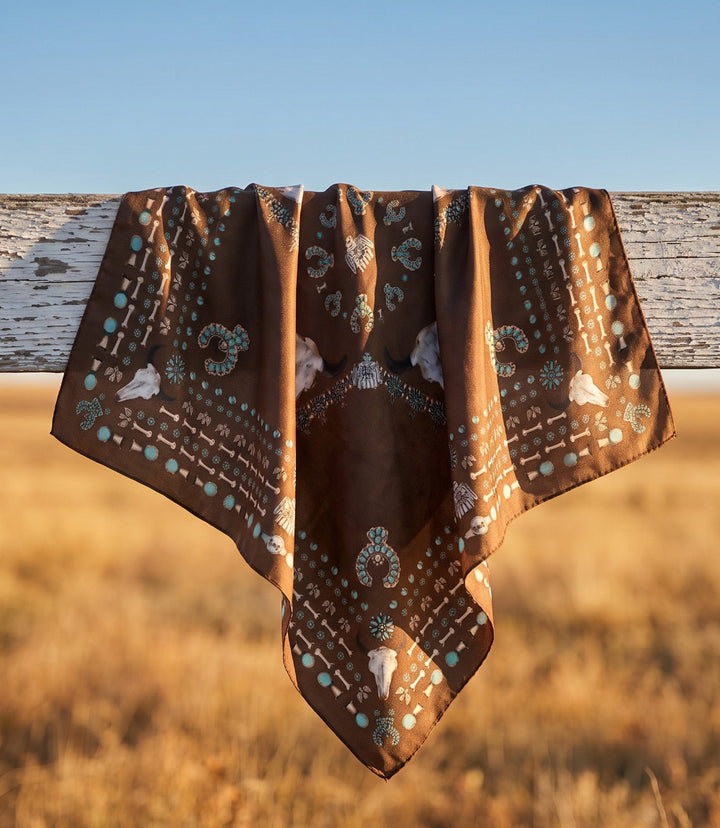 Squash Blossomed Silk Scarf