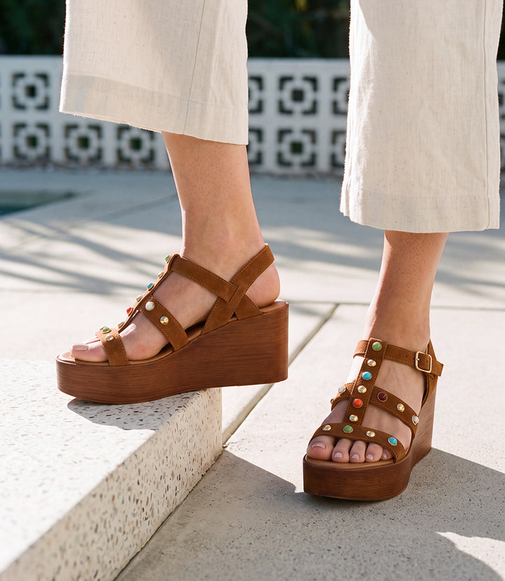 Seychelles Ticket To Ride Suede Wedge Sandals