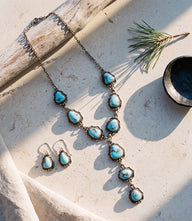Golden Hill Turquoise Lariat Necklace And Earring Set