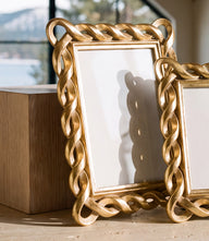 Gold Ribbon Picture Frame