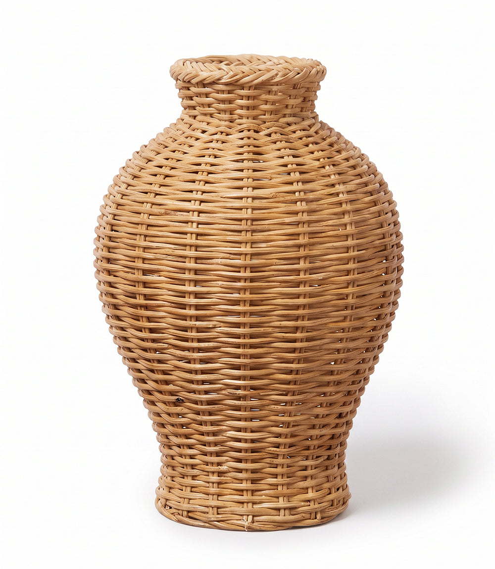 Montecito Orb Basket Weave Resin Vase