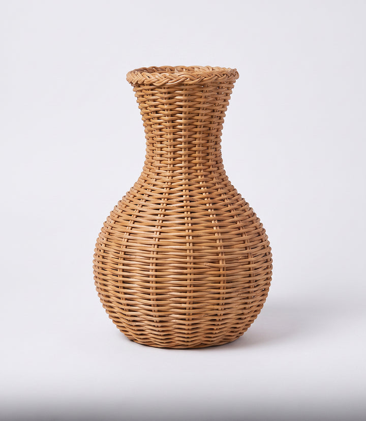 Malibu Gourd Basket Weave Resin Vase