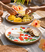 Wooden Enamel Tomato Print Trays, Set Of 2
