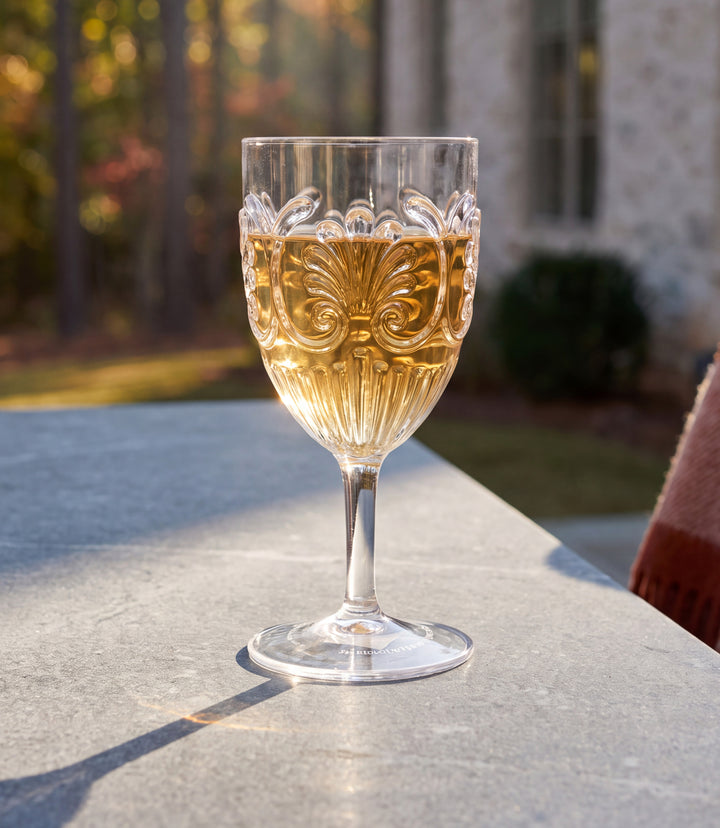 Acrylic Fleur Wine Glass