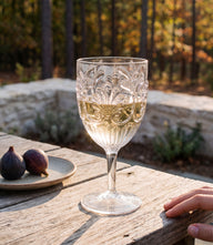 Acrylic Fleur Wine Glass