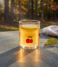 Cherry Hand-Painted Drinking Glass