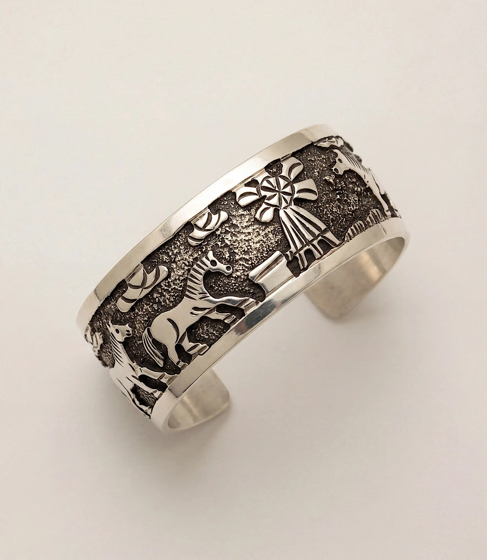 Embellished Sterling Silver Cuff Bracelet