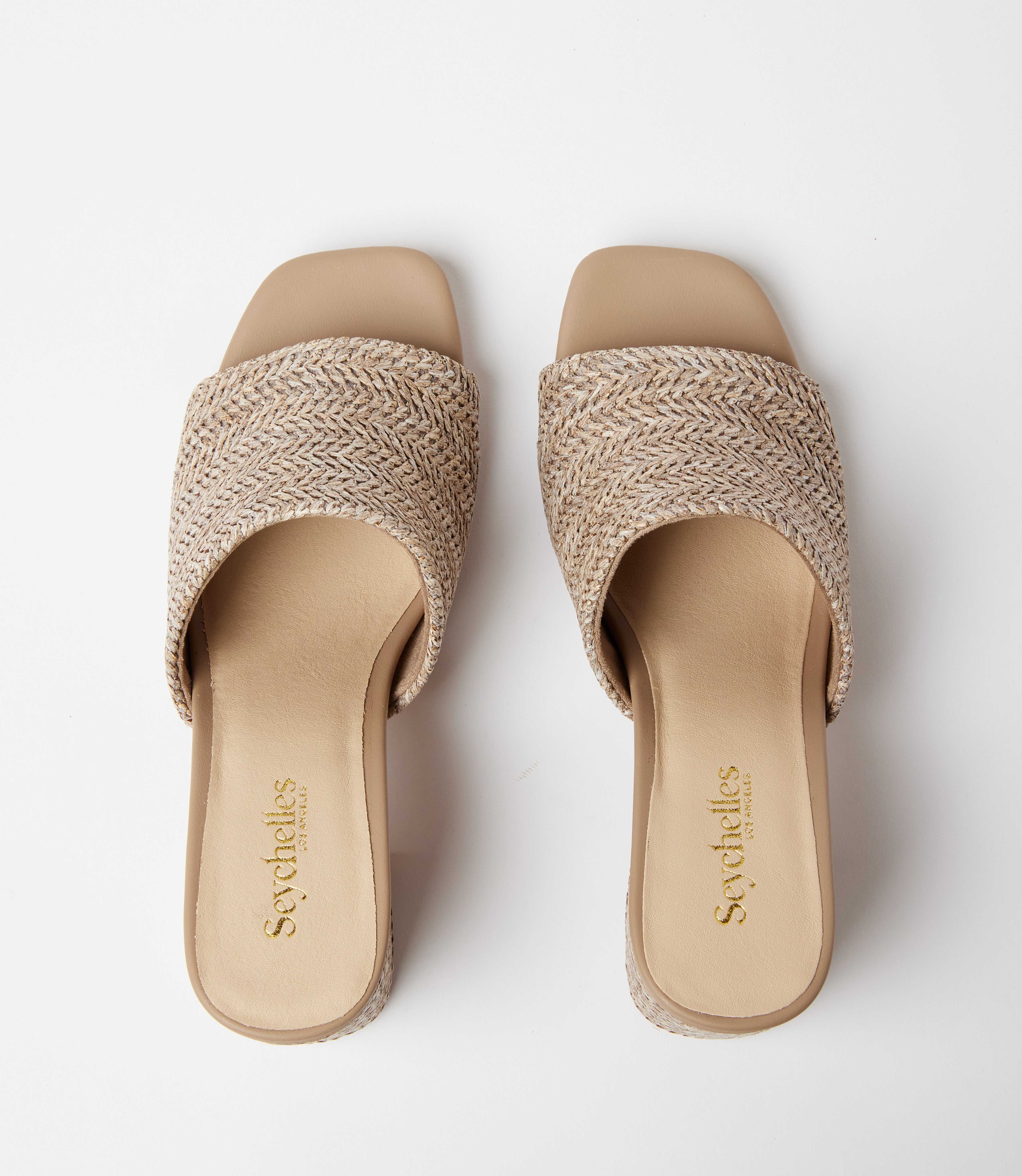 Adapt 3 Raffia Heel, Dark Tan