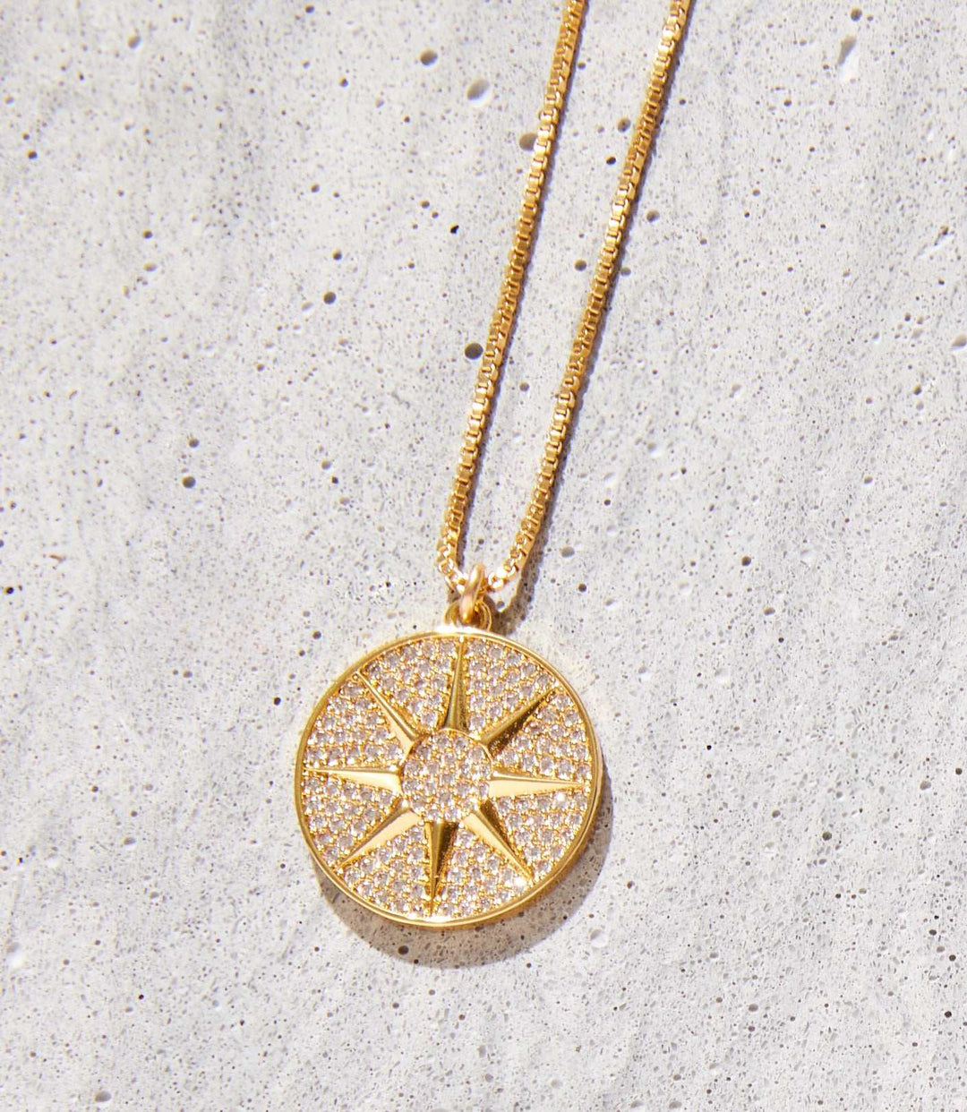 Pavé Sun Dial Necklace