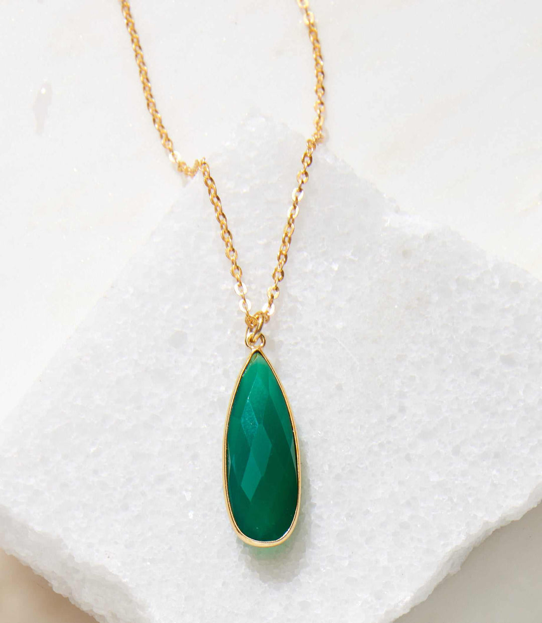 Green Onyx Quartz Necklace