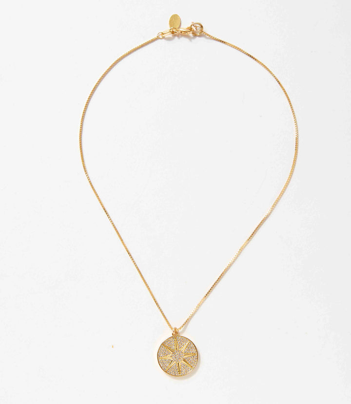 Pavé Sun Dial Necklace