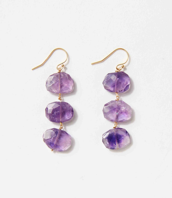Tiered Gemstone Earrings