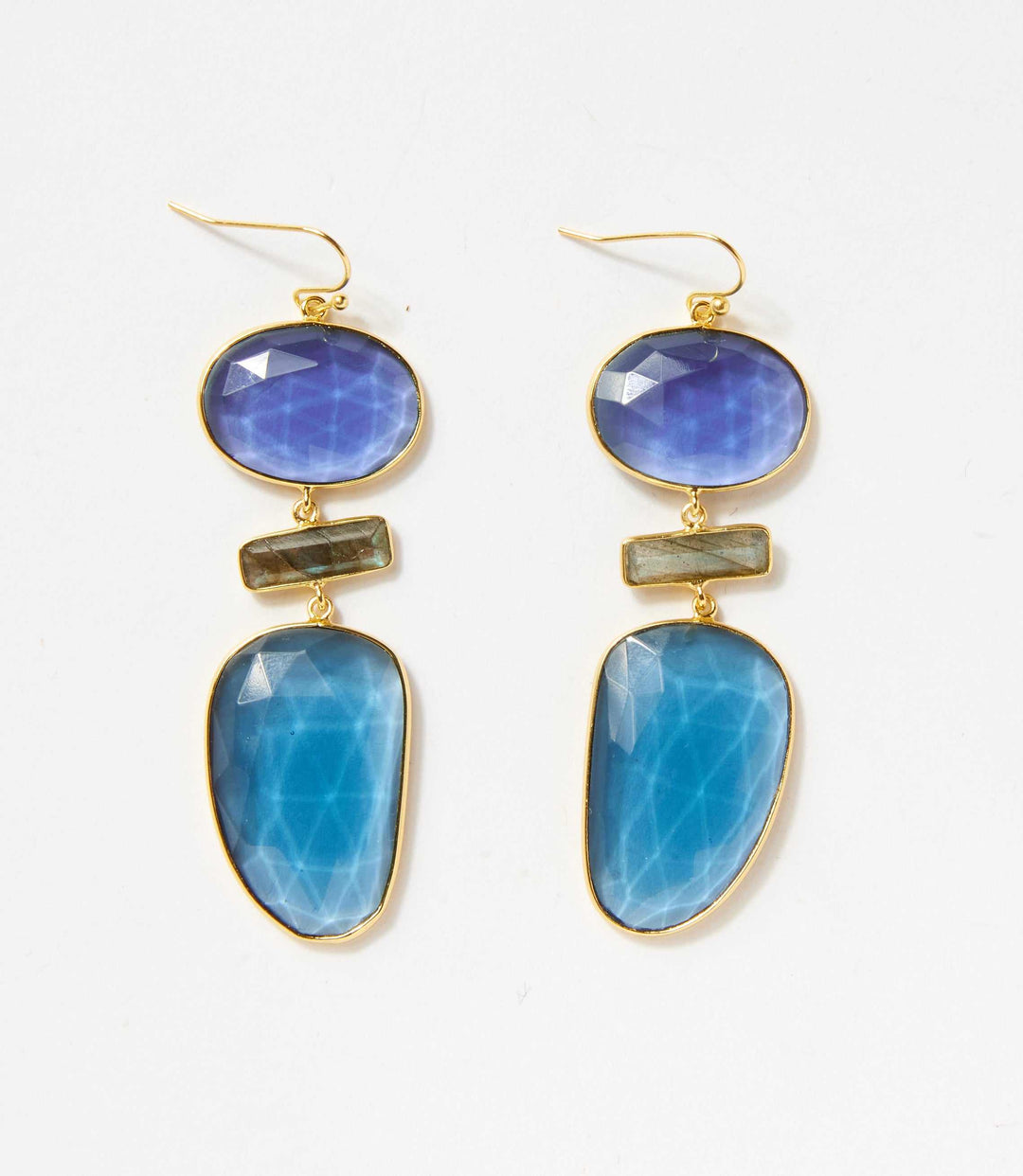 Organic Gemstone Statement Earrings